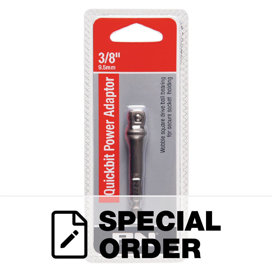 SUTTON IMPACT ADAPTOR BIT 15&DEG; WOBBLE 3/8' SQUARE 65MM 1/4' HEX SHANK POWER ADAPTOR QUICKBITS