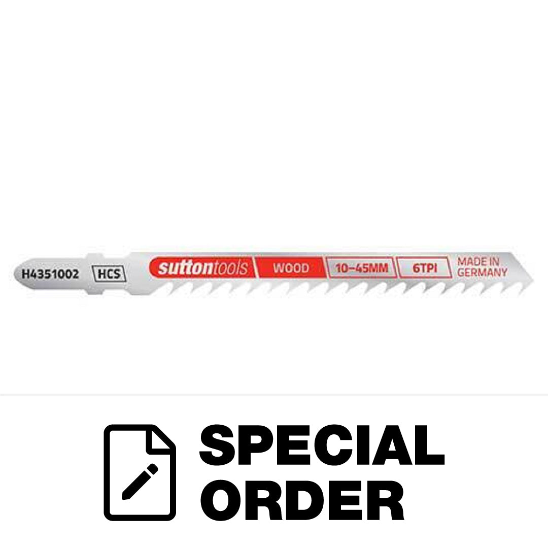 SUTTON JIGSAW BLADE EURO SHANK WOOD 10-45MM CLEAN CUT 2 PCS 100MM X 6TPI