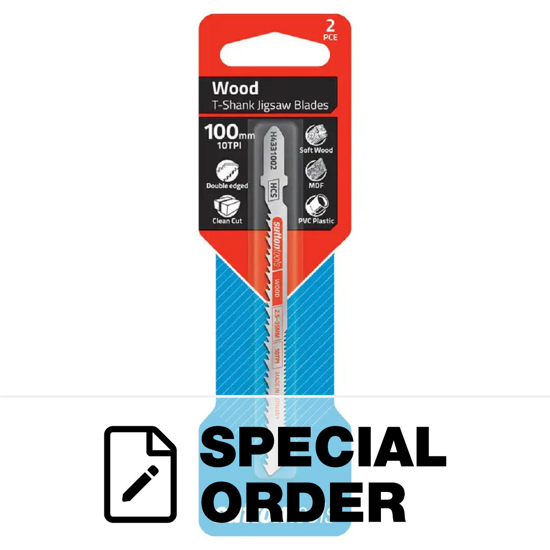 SUTTON JIGSAW BLADE EURO SHANK WOOD 5.0-50MM DOUBLE EDGED CURVED ROUGH CUT 2 PCS 100MM X 6TPI