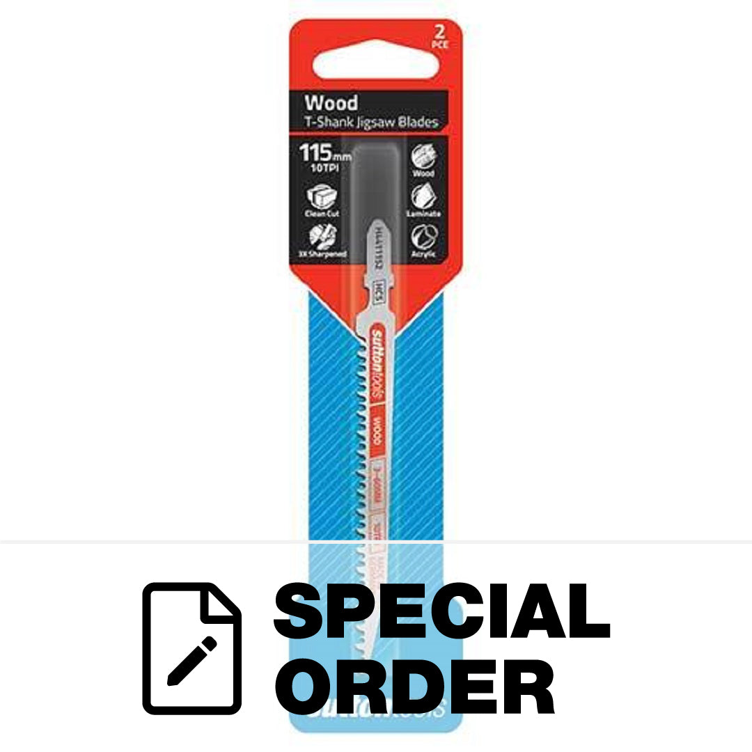 SUTTON JIGSAW BLADE EURO SHANK WOOD 3.0-60MM EXTRA FINE CUT 2 PCS 115MM X 10TPI