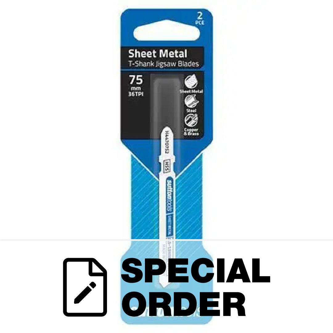 SUTTON JIGSAW BLADE EURO SHANK SHEET METAL GENERAL PURPOSE 2 PCS 75MM X 36TPI