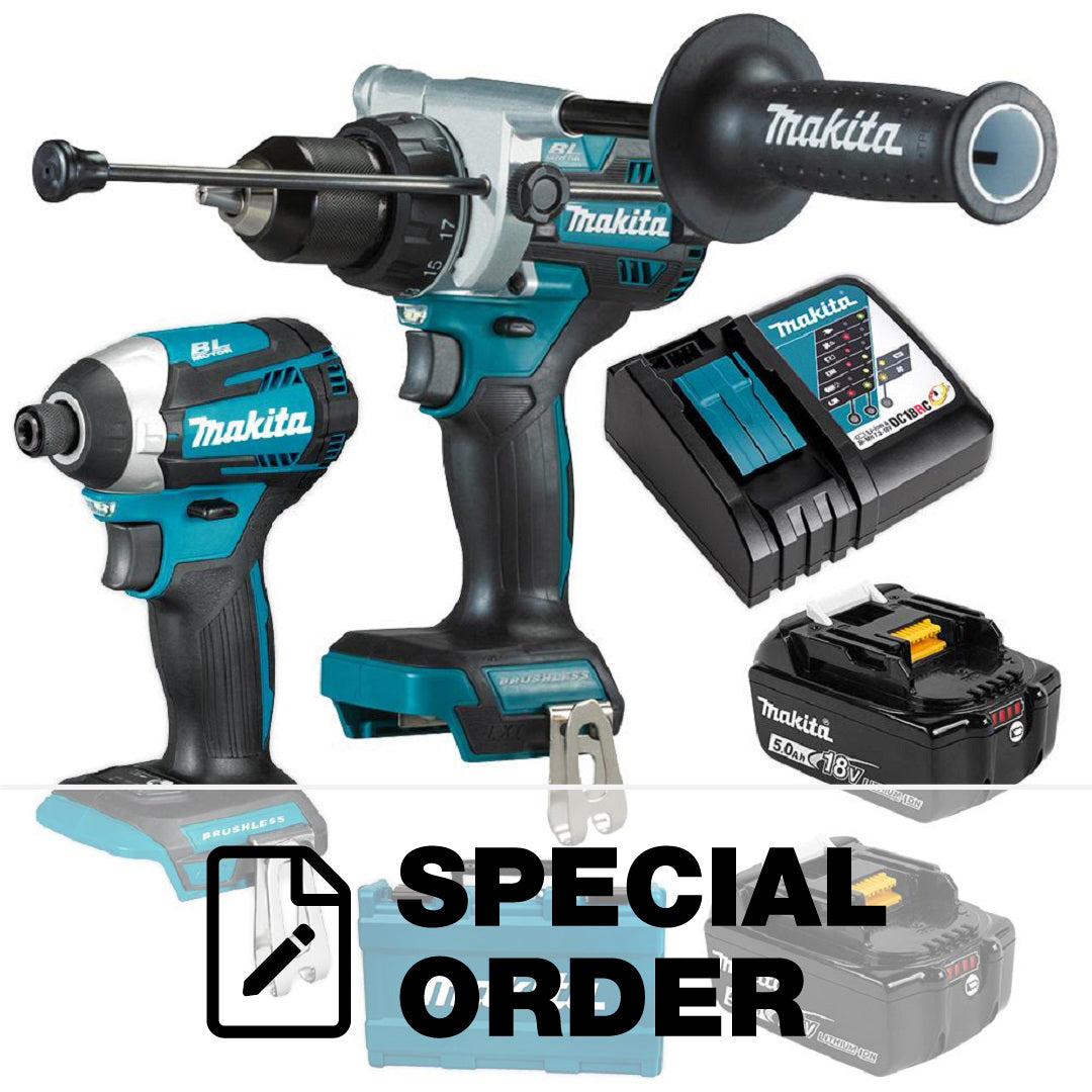MAKITA COMBO KIT 18V BRUSHLESS 2 PIECE 2 X 5.0AH DLX2412T