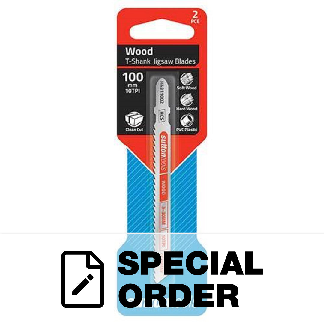 SUTTON JIGSAW BLADE EURO SHANK WOOD 3.0-30MM CLEAN CUT 2 PCS 100MM X 10TPI