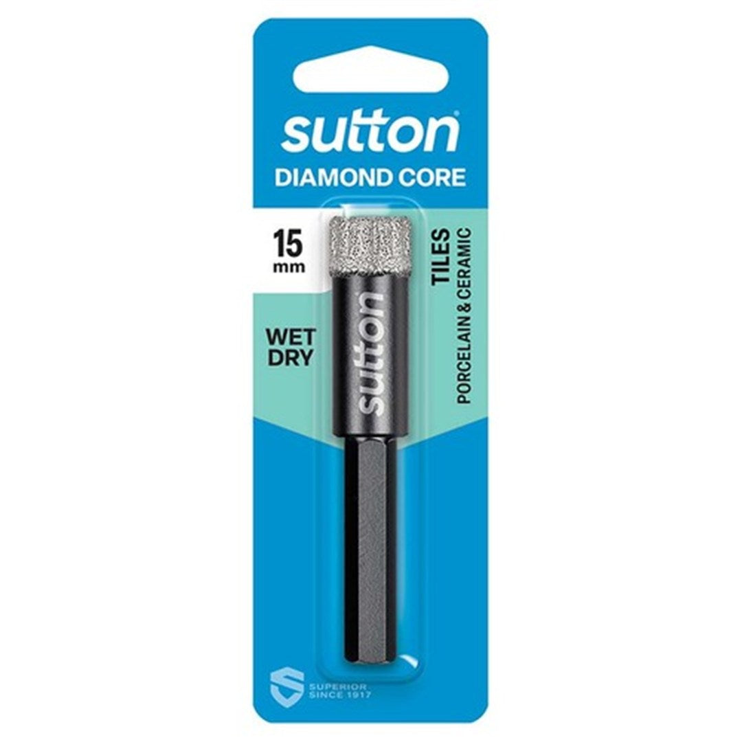 Sutton Diamond Core Bit Wet/Dry Cutting Hex Shank