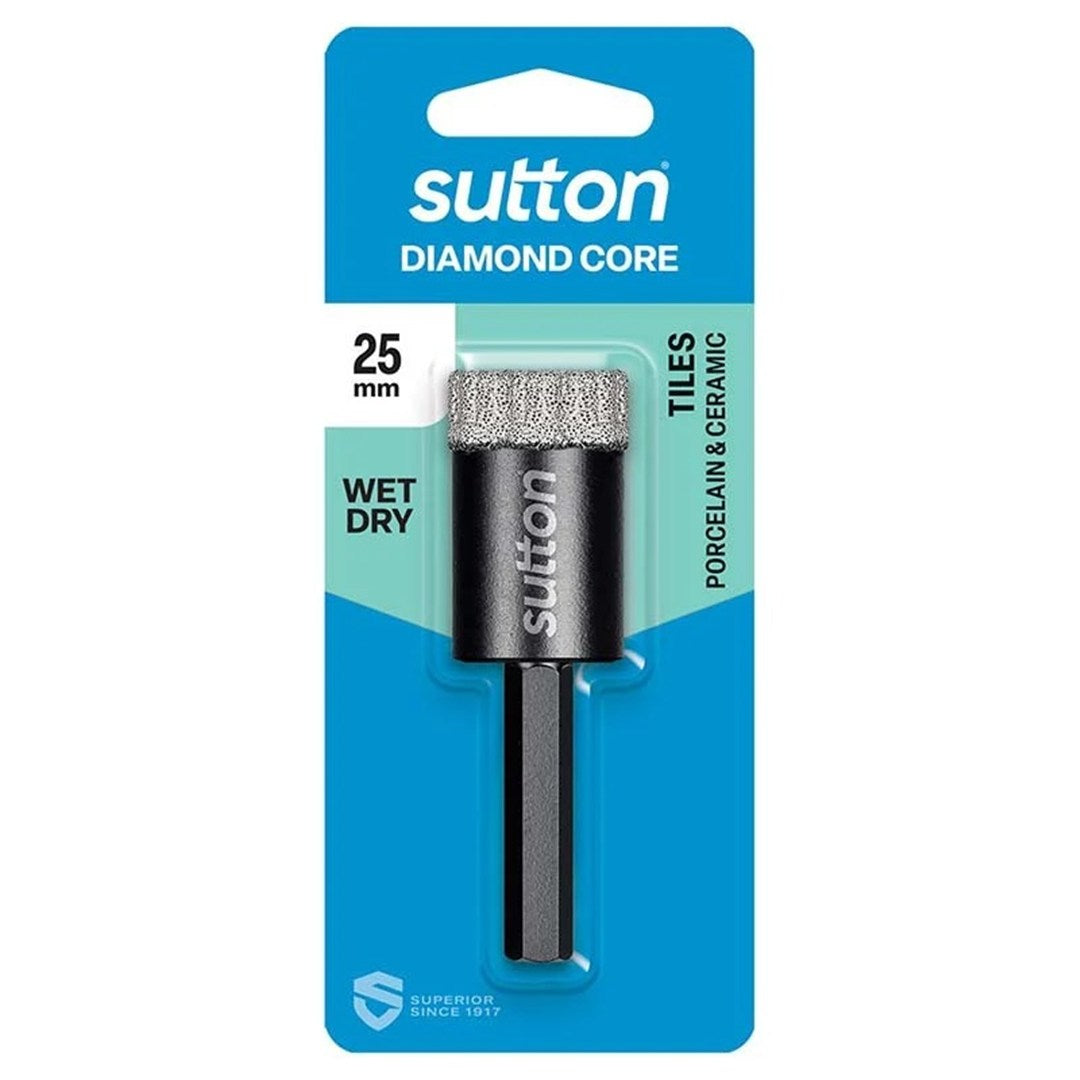 Sutton Diamond Core Bit Wet/Dry Cutting Hex Shank