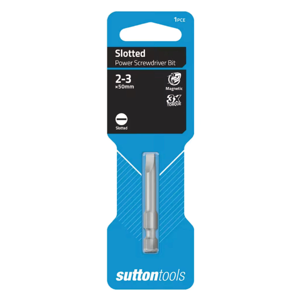 Sutton Slotted Power Screwdriver Bit - 50mm