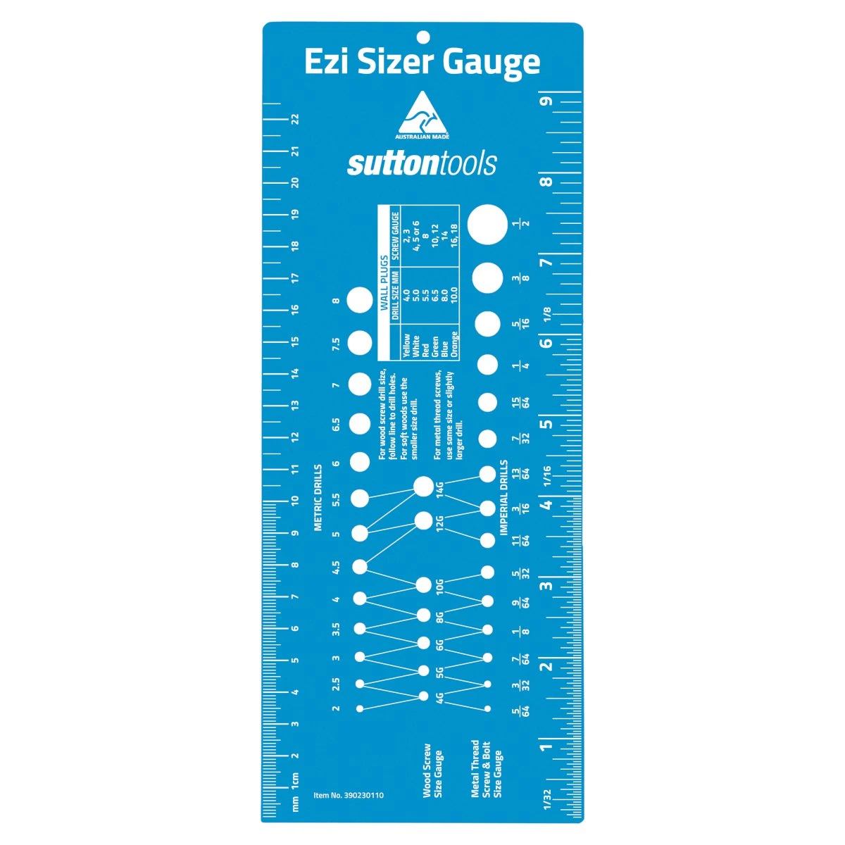 Sutton Ezi Sizer Drill Gauge