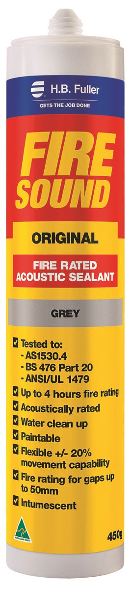 FIRE RATED ACOUSTIC SEALANT GREY 450G CARTRIDGE