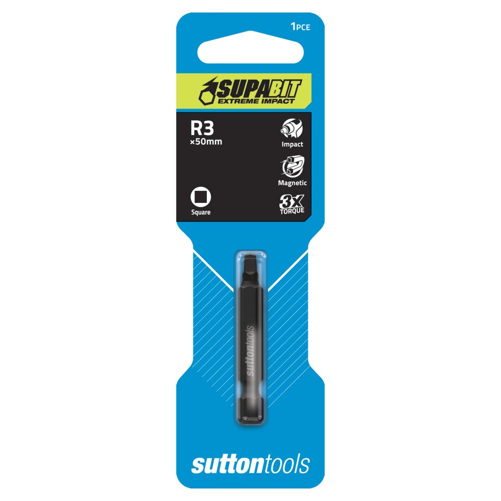 Sutton Supabit Square Recess Impact Power Screwdriver Bit - 50mm