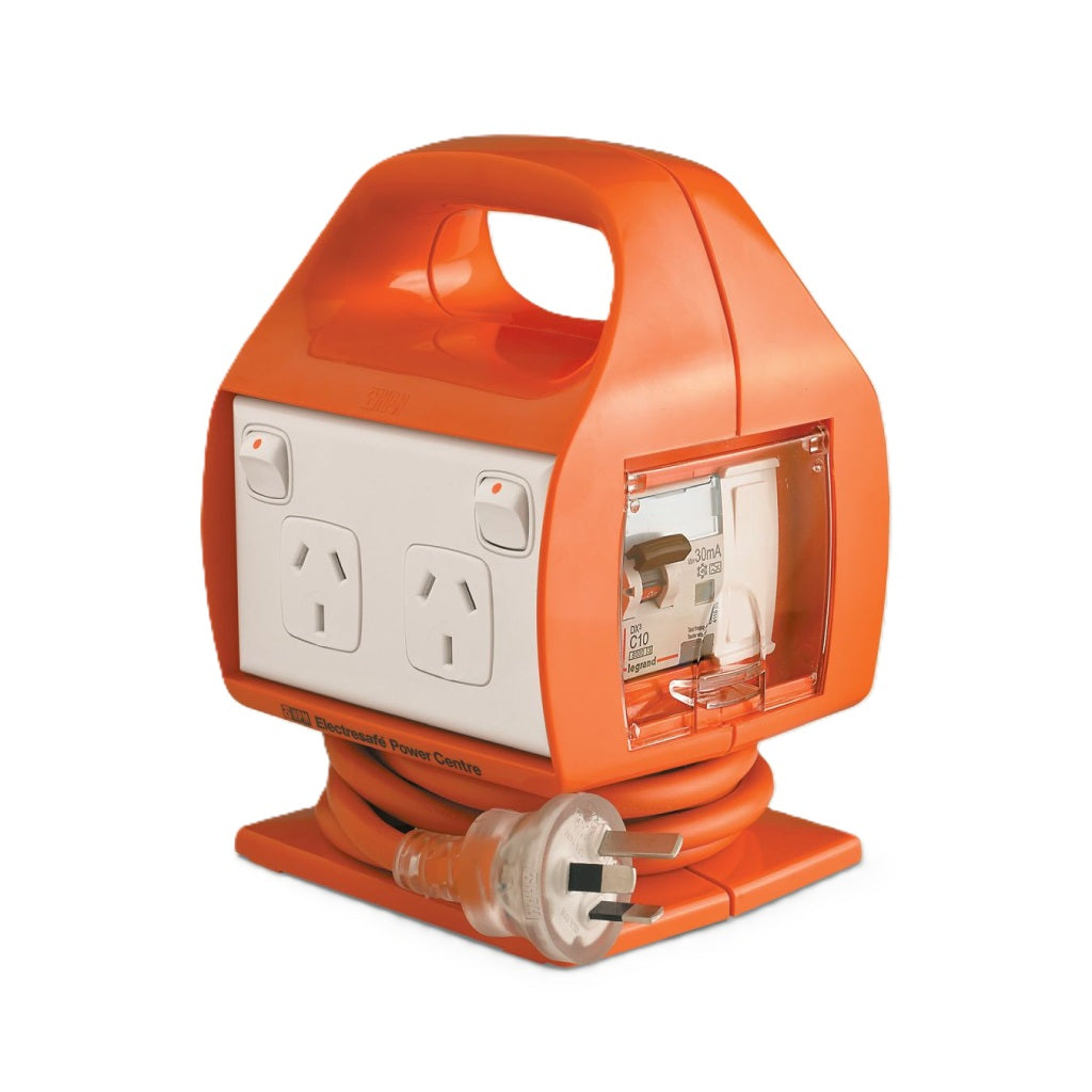 Hpm Power Centre 4 Outlet Portable Electresafe 10amp