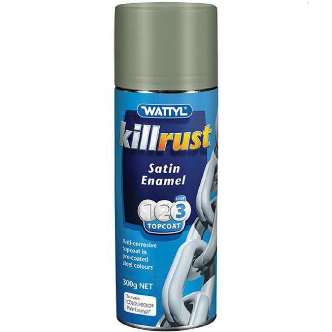 Wattyl Killrust Satin Metal Enamel Spray Paint - 300g