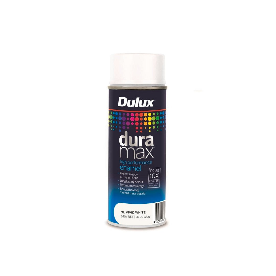 DULUX DURAMAX GLOSS ENAMEL SPRAY PAINT 340G
