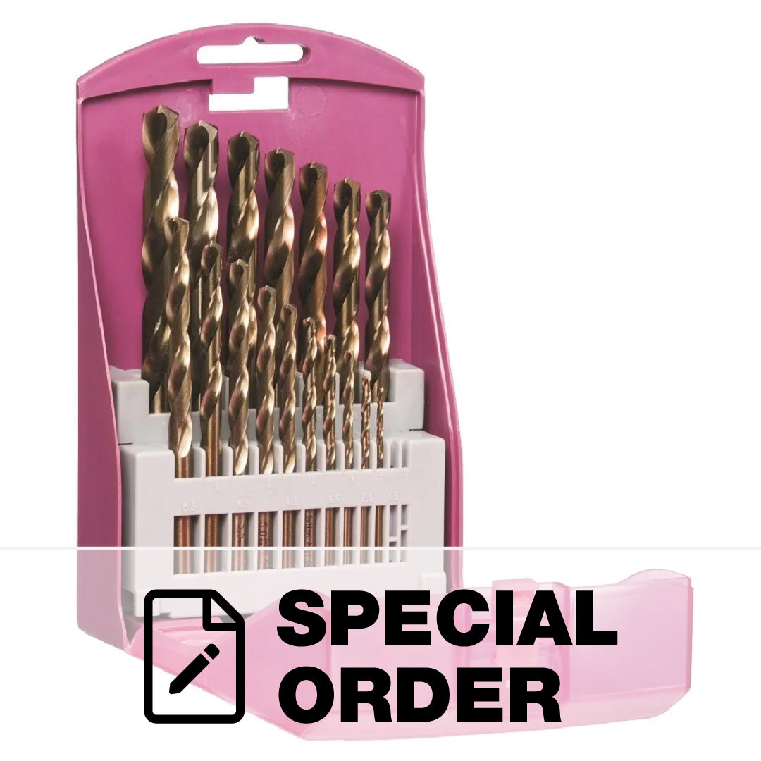 SUTTON HEAVY DUTY COBALT JOBBER DRILL BIT SET 17 PCE 1 - 10MM IN 0.5MM INCREMENTS