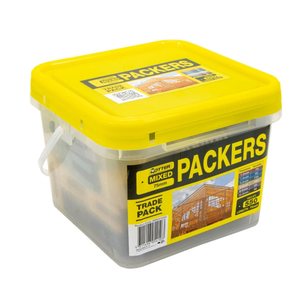 Window Packers 75mm 550 Piece Mixed Bucket