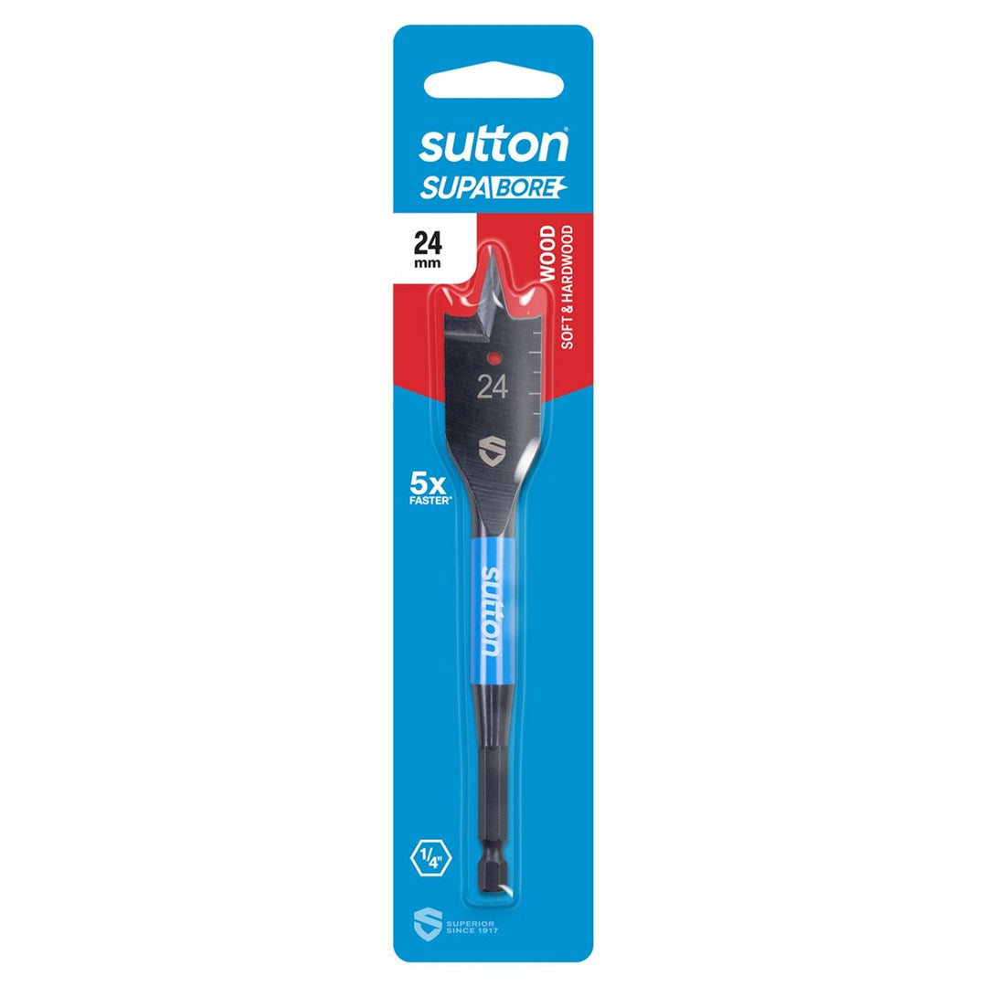 Sutton Supabor Spade Bit 1/4' Hex Shank Power Chip Breaker