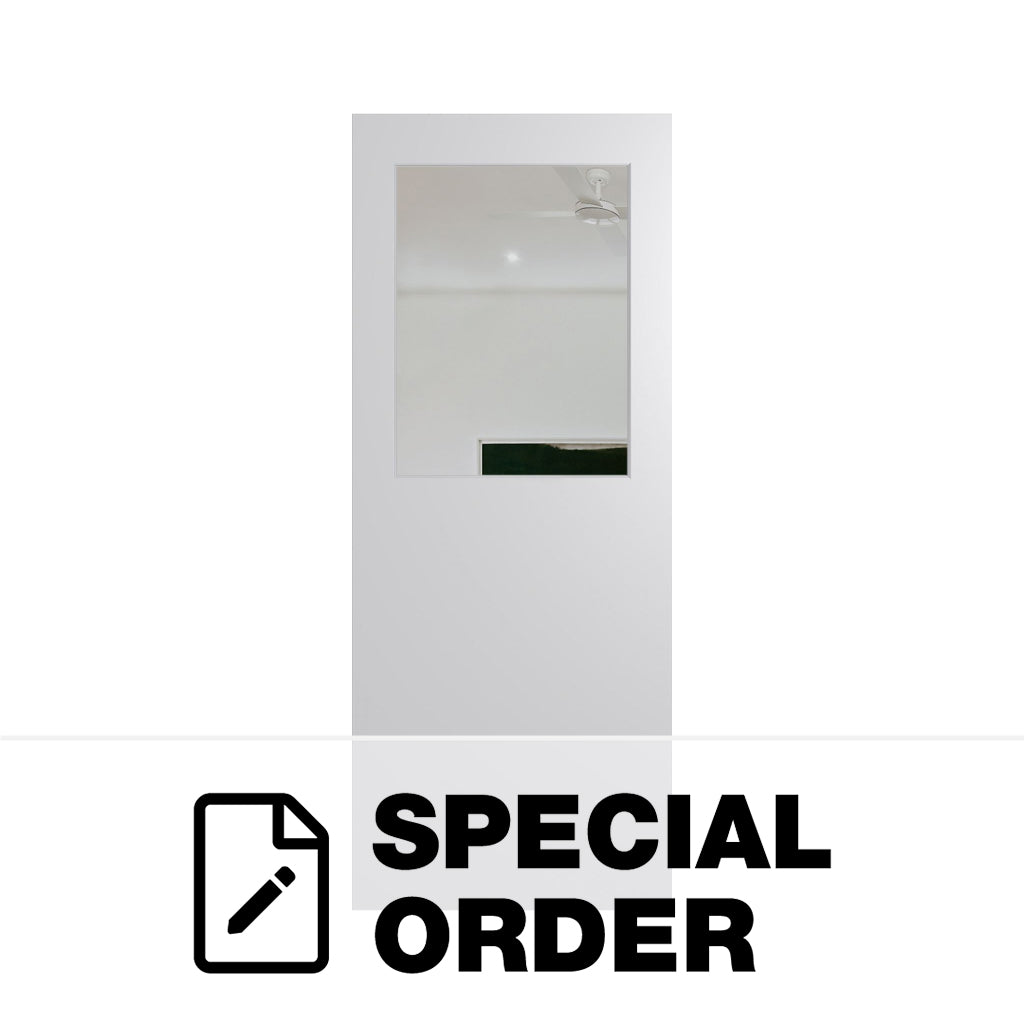 HUME XF3 1/2 GLASS ENTRANCE DOOR SOLID CORE DURAXP FACE