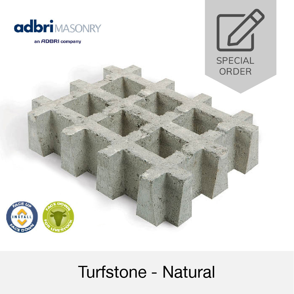 ADBRI TURFSTONE PAVER NATURAL GREY