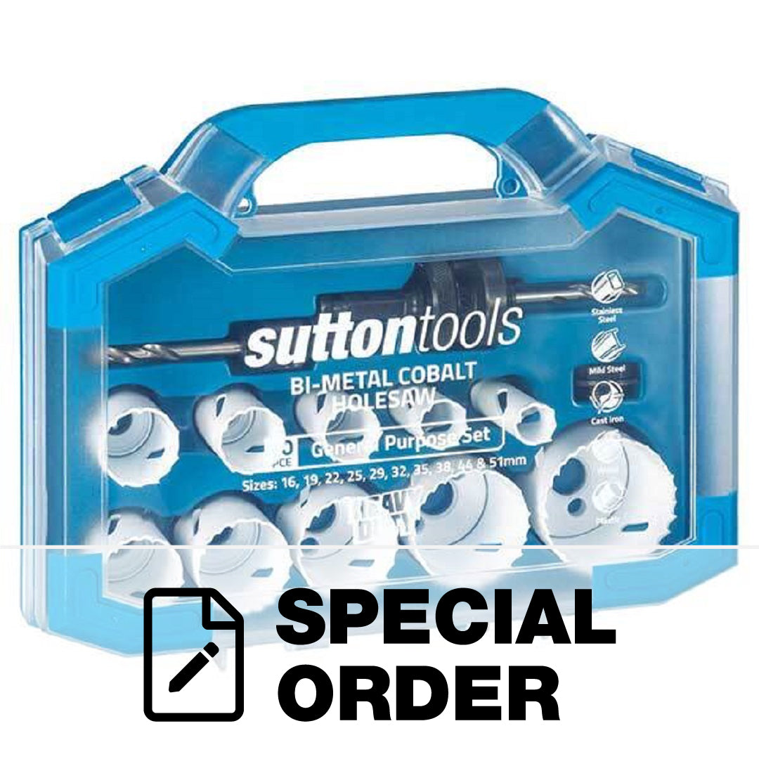 SUTTON HOLESAW BI-METAL COBOLT 9 PCE SET 16-40MM