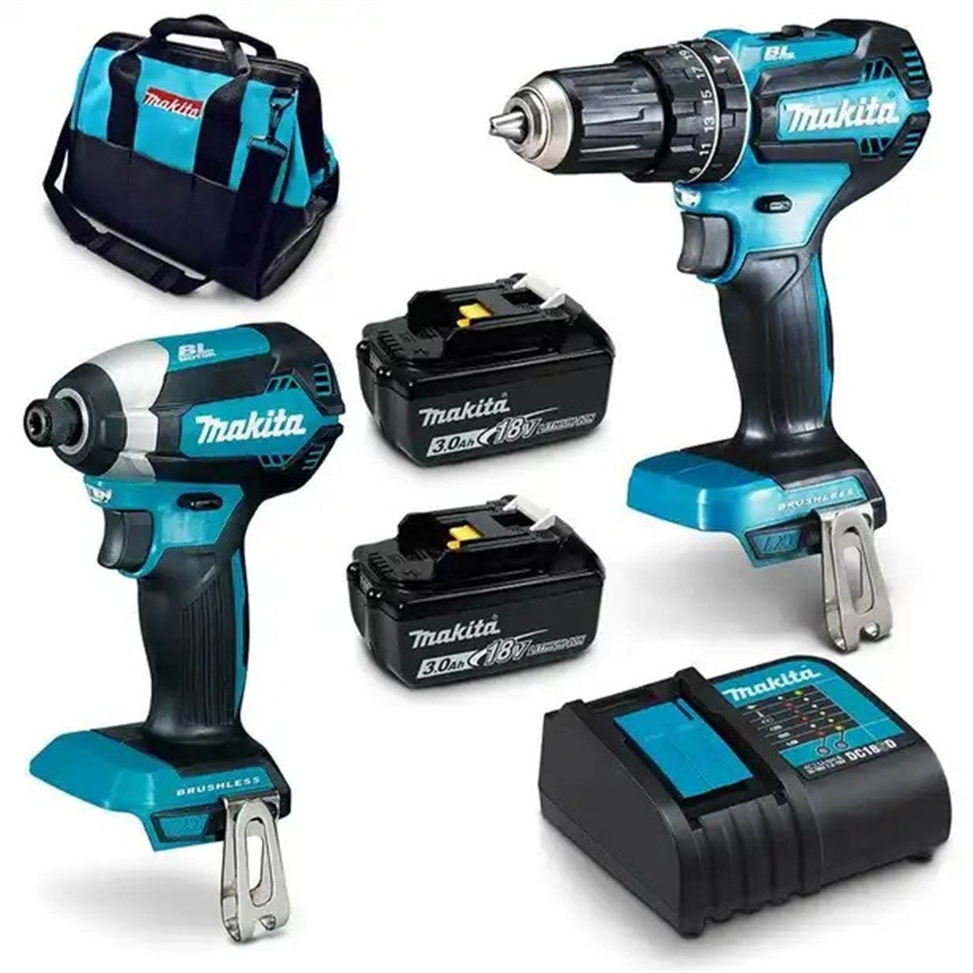 Makita Combo Kit 18v Brushless 2 Piece 2 X 3.0ah Dlx2283s