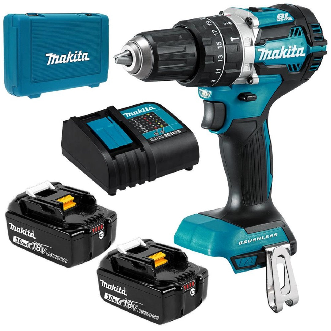 Makita Hammer Driver Drill Combo Kit 18v Brushless Dhp484sfe