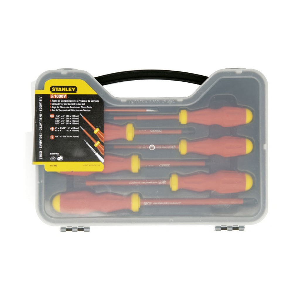SCREWDRIVER STANLEY INSULATED VDE SET 7 PCE