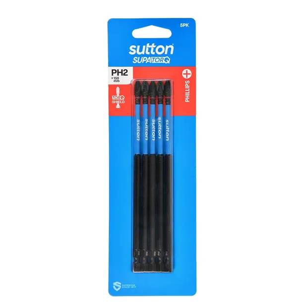 Sutton Supatorq Phillips Impact Screwdriver Bit - 5 Pack