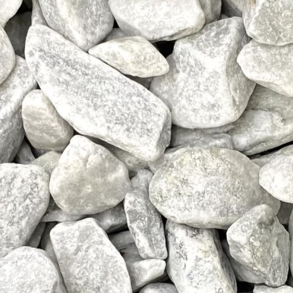 40mm Tumbled White Stone - Per M3