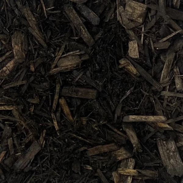 Carbon Black Dyed Cypress Mulch - Per M3