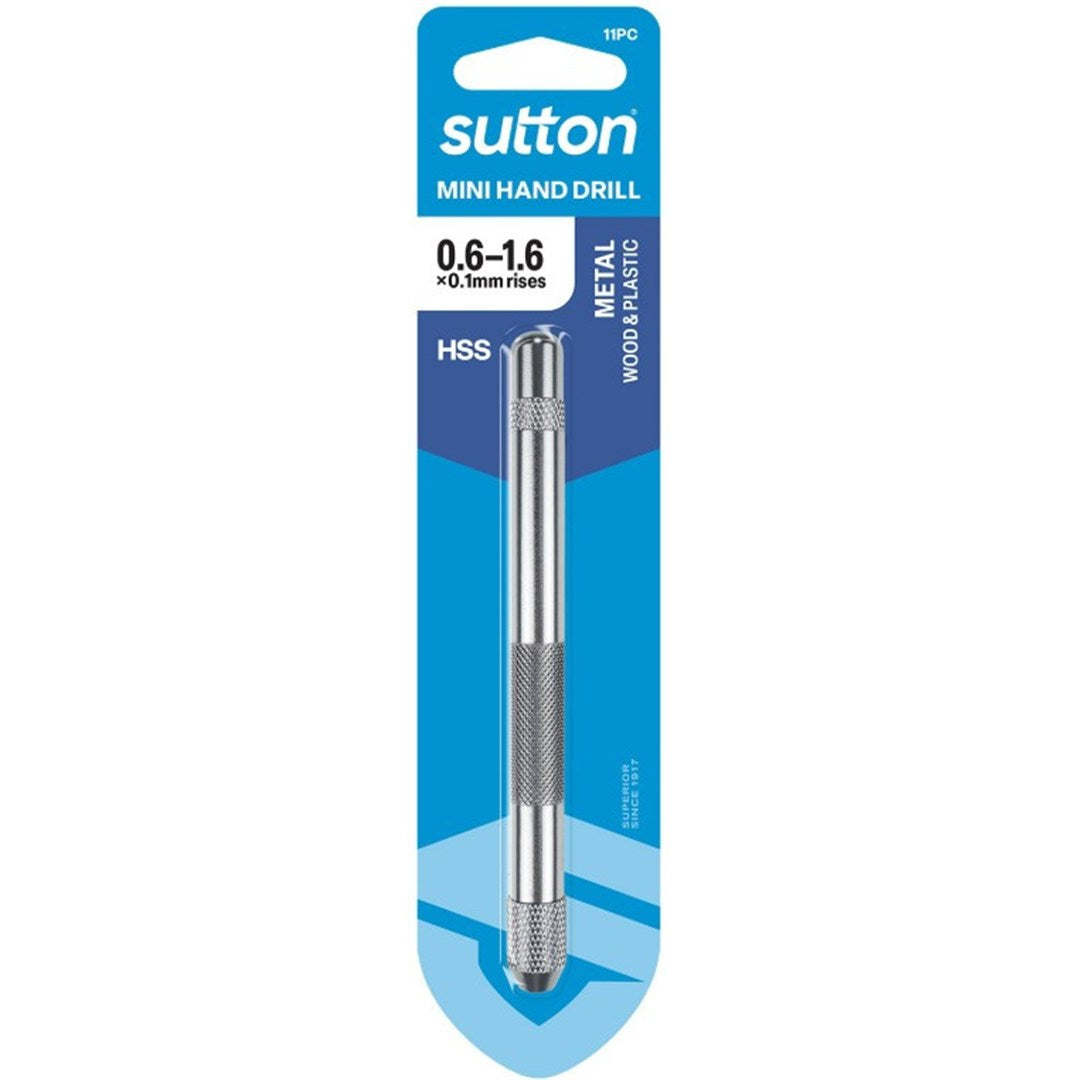 Sutton Mini Hand Drill 12 Pce Kit 0.60 - 1.60mm