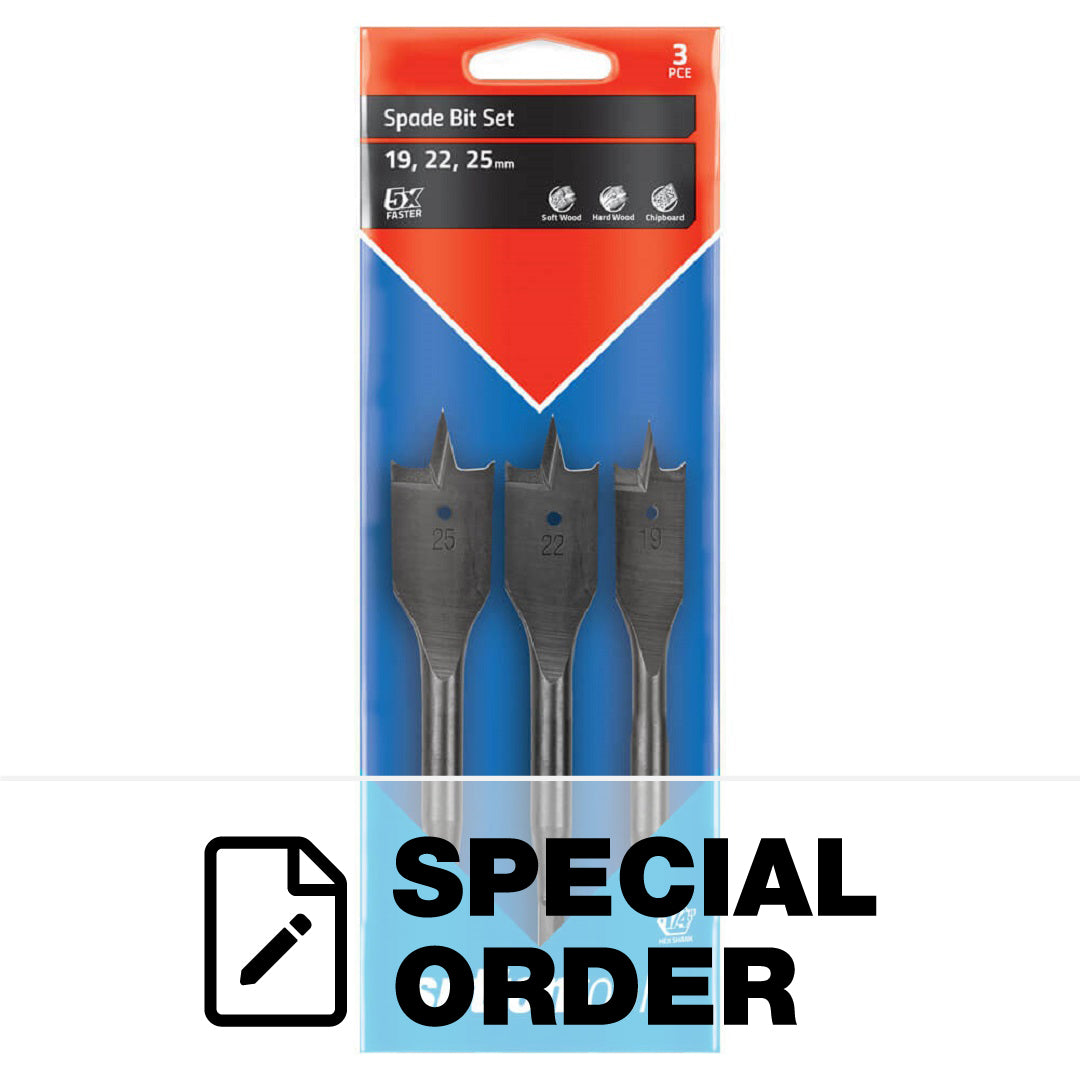 SUTTON SUPABOR SPADE BIT SET 1/4' HEX SHANK POWER CHIP BREAKER 3 PCS