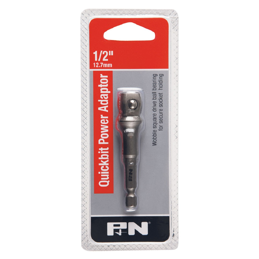 Sutton Impact Adaptor Bit 15&Deg; Wobble 1/2' Square 70mm 1/4' Hex Shank Power Adaptor Quickbits