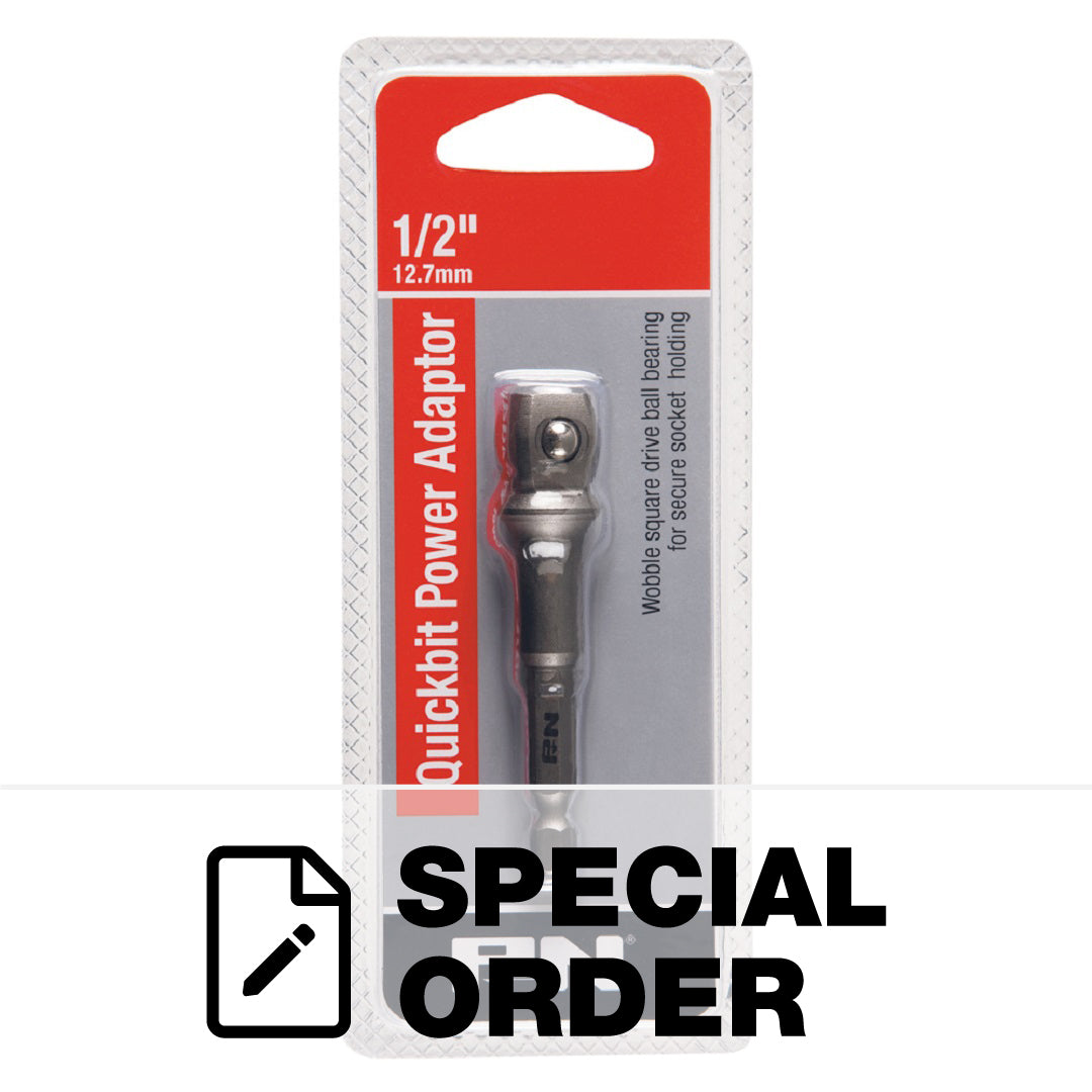 SUTTON IMPACT ADAPTOR BIT 15&DEG; WOBBLE 1/2' SQUARE 70MM 1/4' HEX SHANK POWER ADAPTOR QUICKBITS