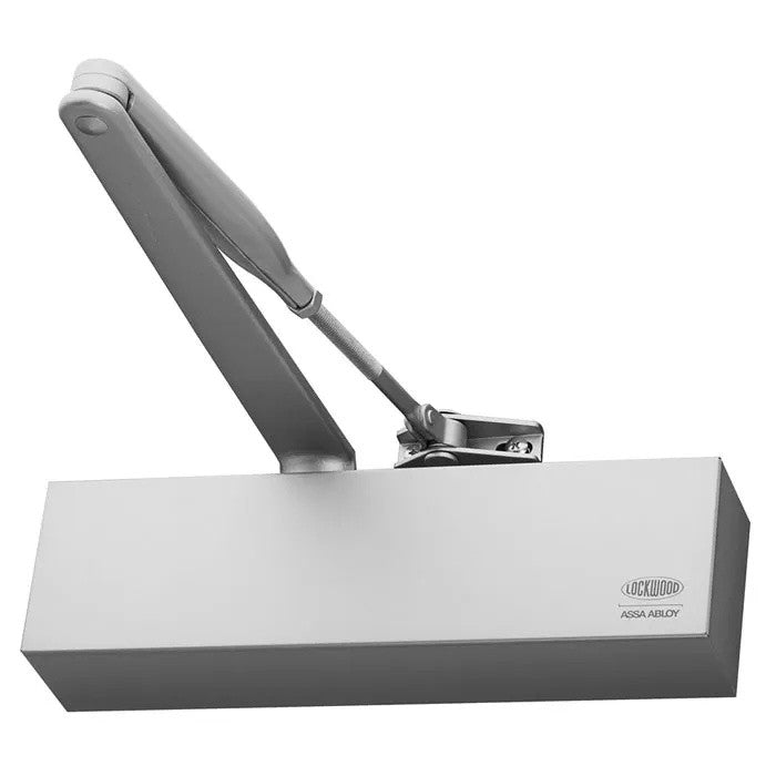 Lockwood 7714 Series Adjustable Door Closer With Backcheck, Delayed Action & Hold Open