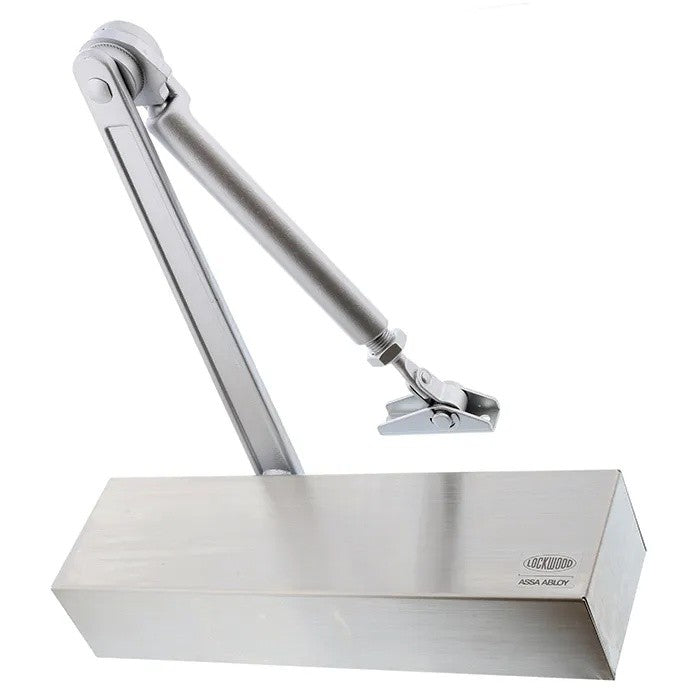 Lockwood 7714 Series Adjustable Door Closer With Backcheck, Delayed Action & Hold Open