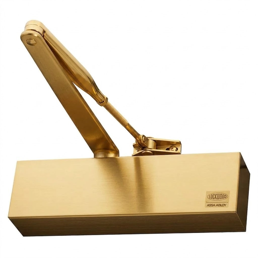 Lockwood 7714 Series Slide Rail Door Closer With Backcheck, Delayed Action & Hold Open (Power Size 1-3)