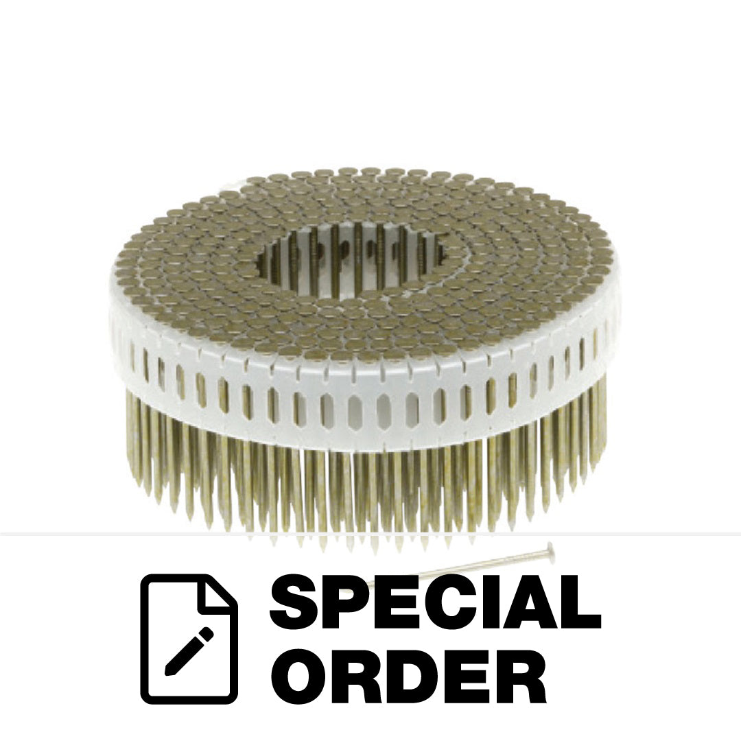 COIL NAIL RING SHANK PLASTIC COLLATED DOME HEAD 0 DEG