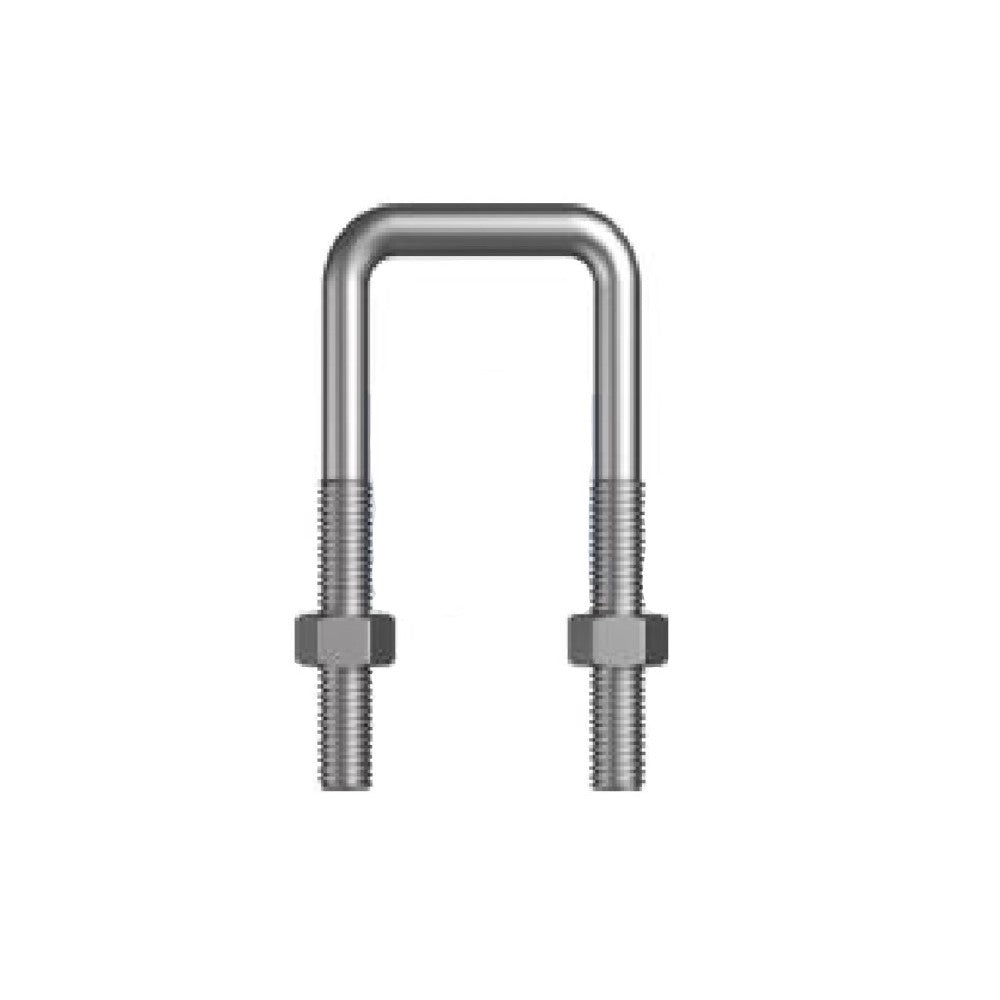 Square U-Bolt With 2 Nuts Galvanised - Metric
