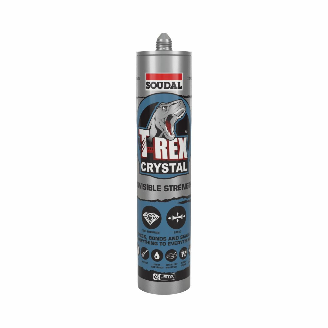 SEALANT ADHESIVE 290ML CARTRIDGE CRYSTAL CLEAR T-REX POWER CRYSTAL
