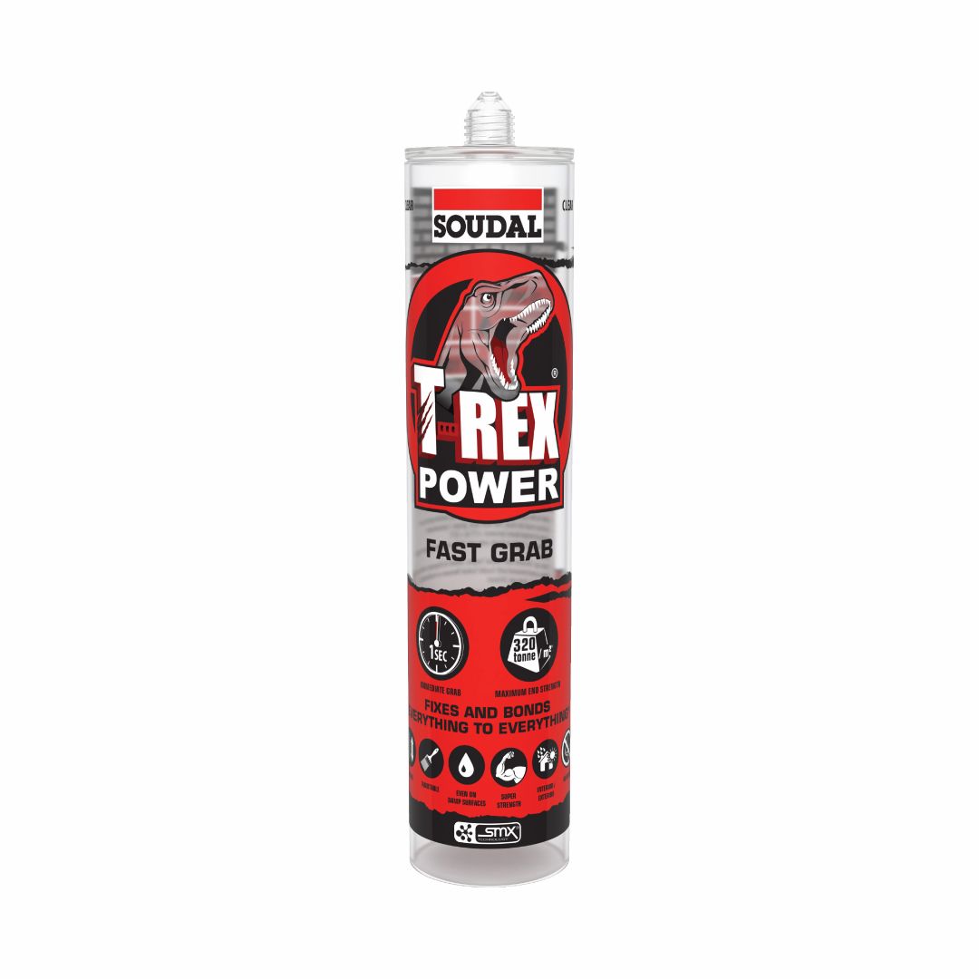 SEALANT ADHESIVE FAST GRAB 290ML CARTRIDGE CLEAR T-REX POWER FAST GRAB