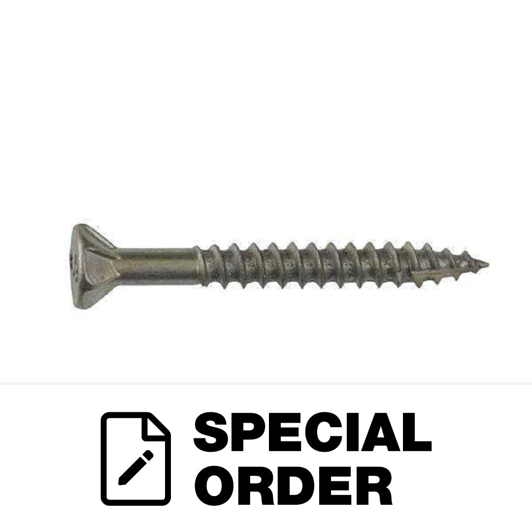 DECKING SCREW TYPE 17 CSK RIBBED TRIM HEAD SQ DRIVE S304