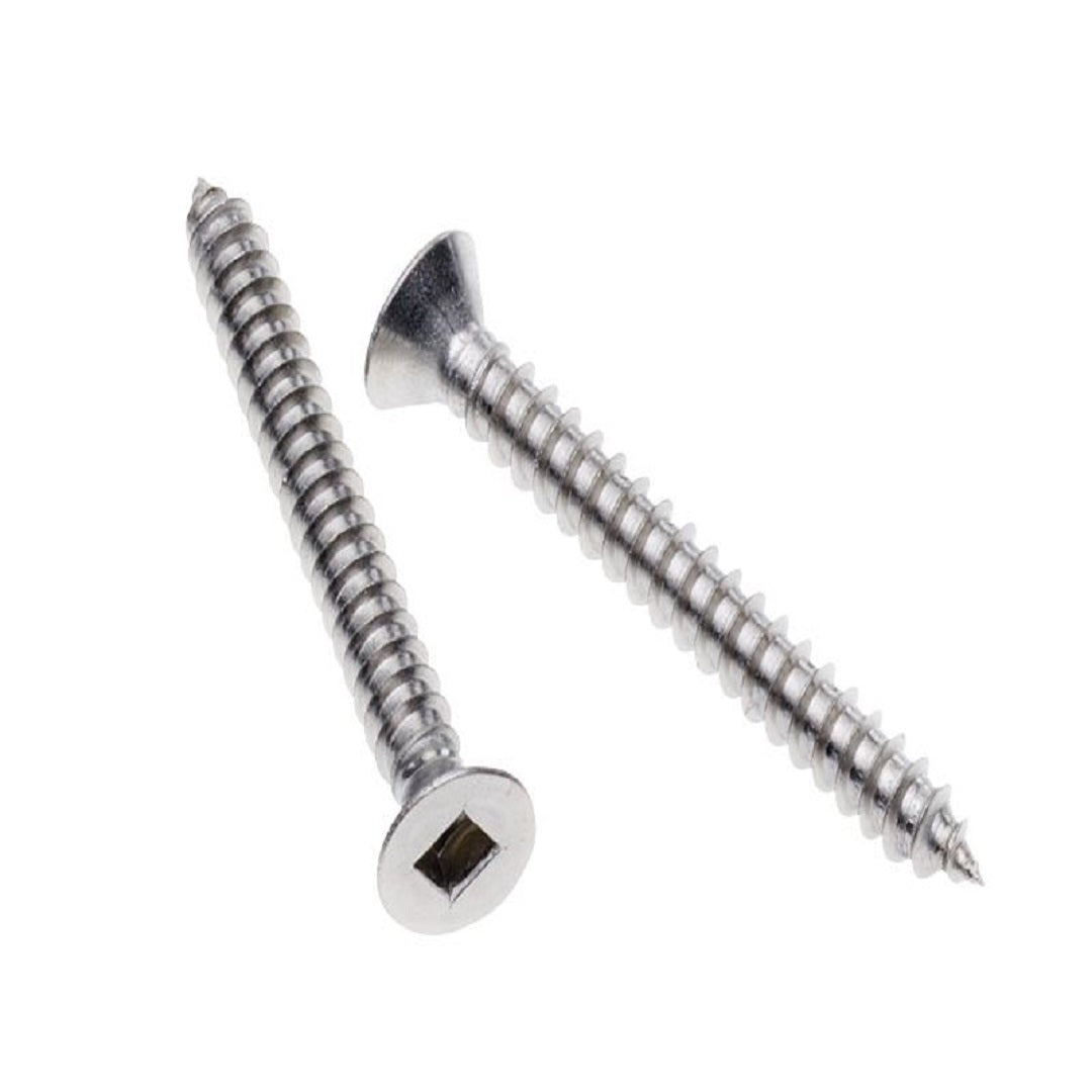 Self Tapping Metal Screw Csk Sq Drive Head S304