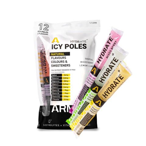 Body Armour Hydrate+ Hypotonic Icy Poles - 12 Pack