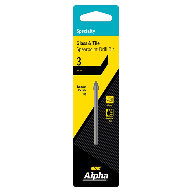 Glass & Tile Spearpoint Drill Bit (Metric)