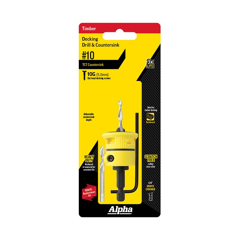 Decking Countersink Tct With Spare Drill & Hex Key