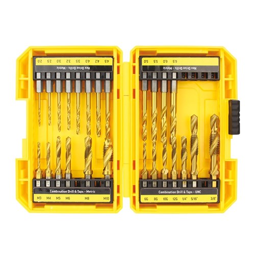 Alpha Combination Drill And Tap Set With Hex Shank Drill Bits