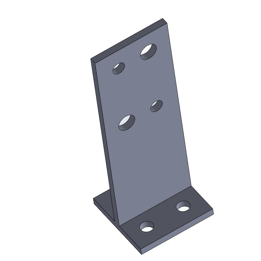 Dunnings Type T Square Heavy Duty Bolt-On Post Anchor - Black