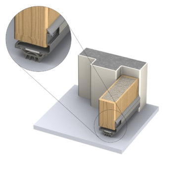 Kilargo Intumescent Fire & Smoke Door Bottom Upgrade Seal - Up To 20mm Gap - Clear Anodised