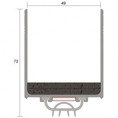 Kilargo Intumescent Fire & Smoke Door Bottom Upgrade Seal - Up To 60mm Gap - Clear Anodised