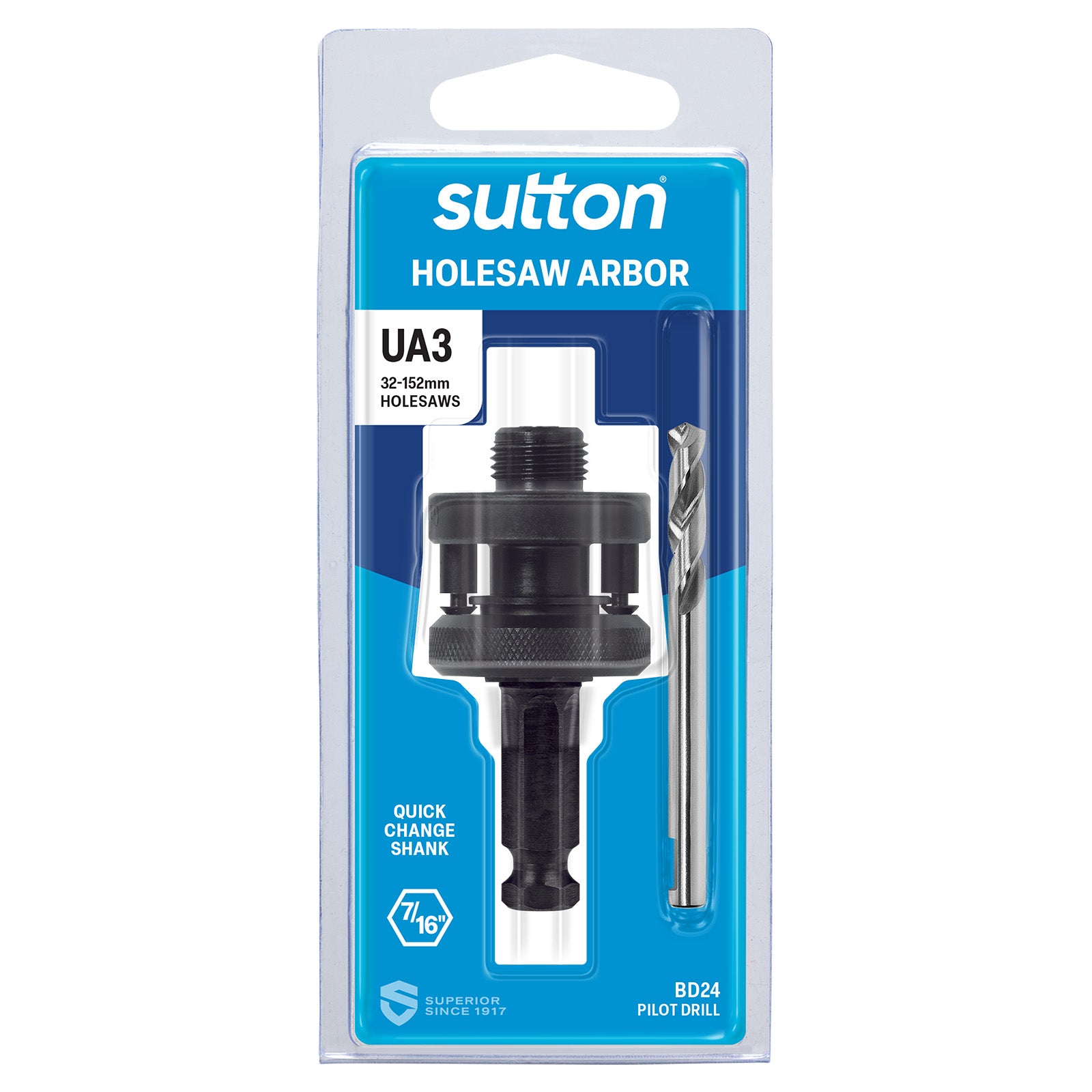 Sutton Holesaw Arbor H112ua3 For Holesaws 32-152mm
