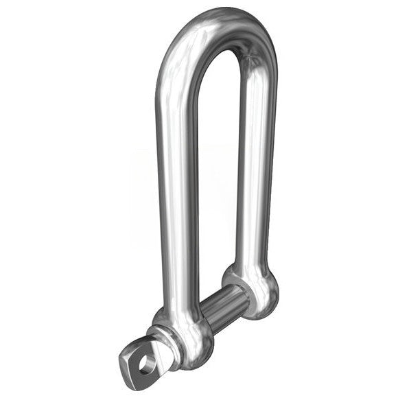 Long D-Shackle Stainless Steel 316 - Metric